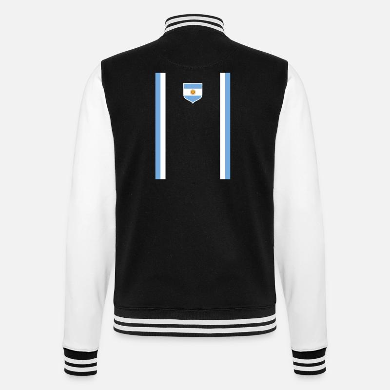 Argentine Cadeau Argentine Drapeau argentin - Veste Teddy - noir/blanc