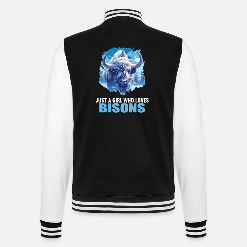 Bisons Bison - College Sweat Jacket - black/white