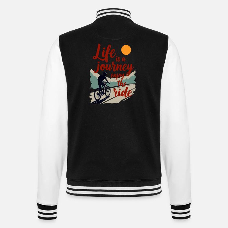 TREND QUOTE JOURNEY - College Sweat Jacket - black/white