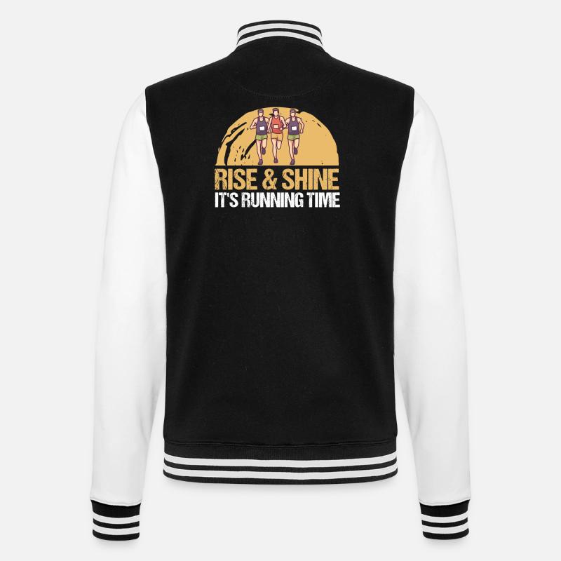 Marathon Running Time Running - College Sweat Jacket - black/white