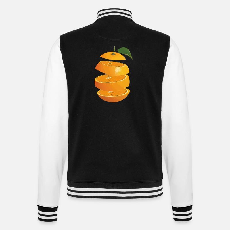 Orange Fruit - College-Sweatjacke - Schwarz/Weiß