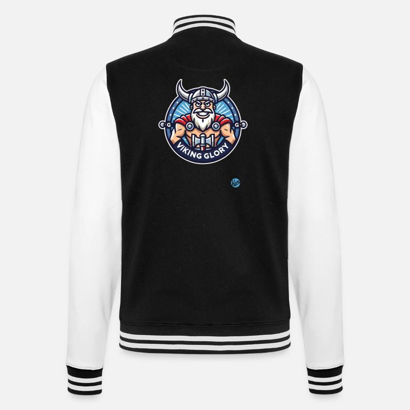 Viking Glory - College Sweat Jacket - black/white