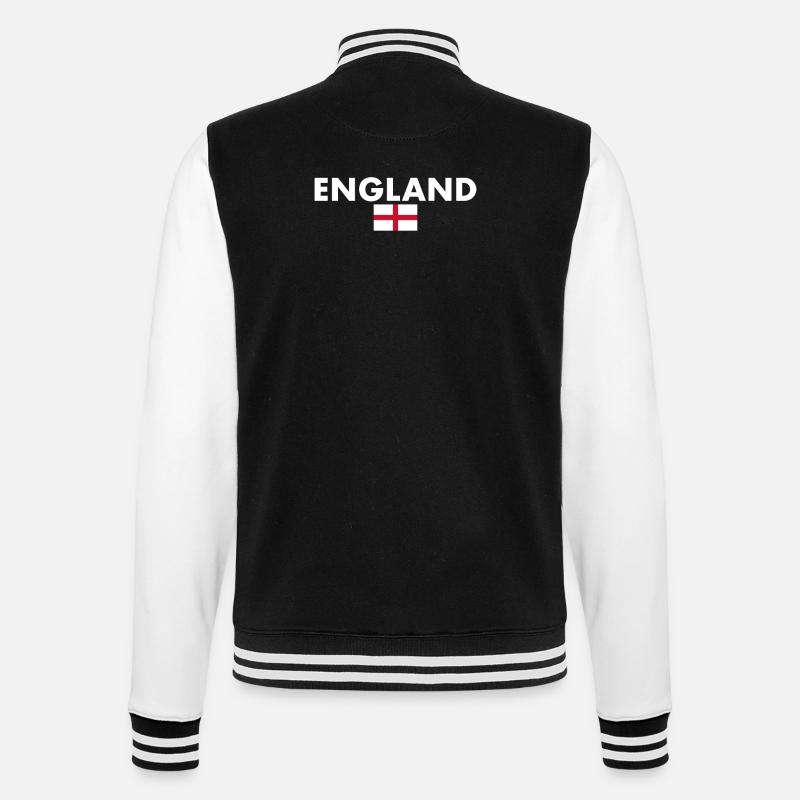 Angleterre Anglais Drapeau anglais - Veste Teddy - noir/blanc