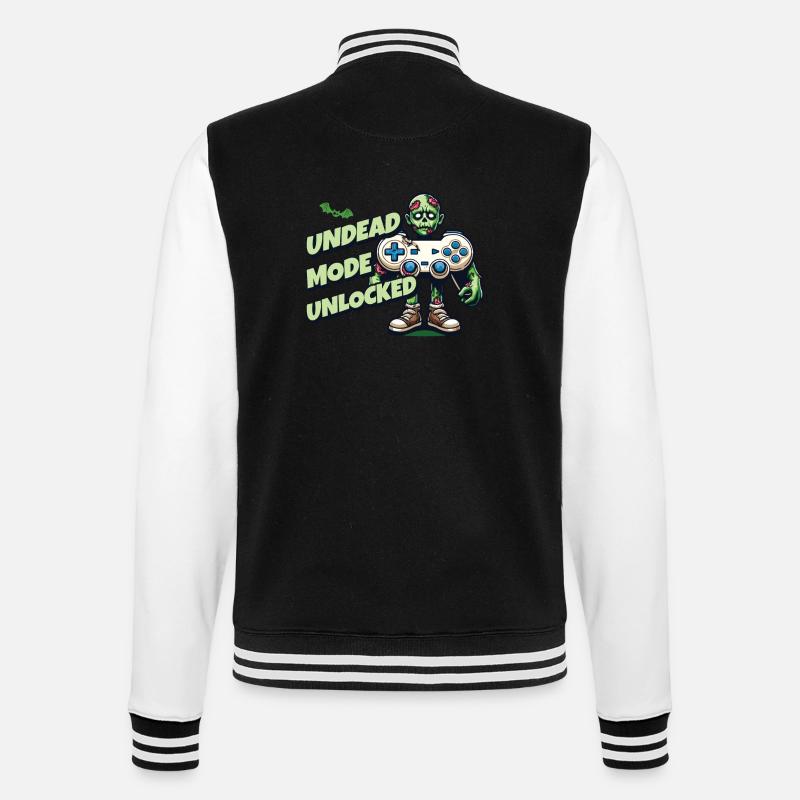 Zombie Gaming Controller: Untoter Modus - College-Sweatjacke - Schwarz/Weiß