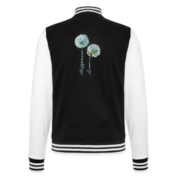 Löwenzahn Glück und Liebe Inspirierendes Design - College-Sweatjacke - Schwarz/Weiß - Hinten - Marisol (170cm)