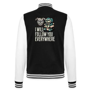Je te suis partout chien et poupée effrayants - Veste Teddy - noir/blanc - Dos - Marisol (170cm)