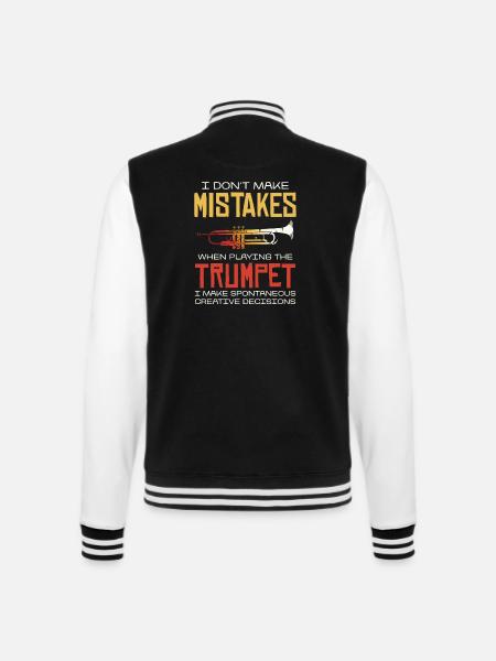 Keine Fehler Beim Trompetespielen Kreative - College-Sweatjacke - Schwarz/Weiß
