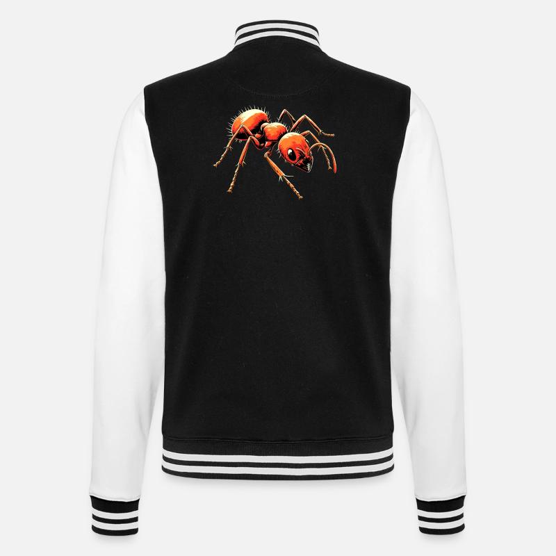 fourmi fourmi de forêt fourmi de feu insecte fourmis mignonnes - Veste Teddy - noir/blanc