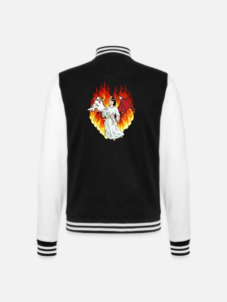 Engel okkult spirituell - College-Sweatjacke - Schwarz/Weiß