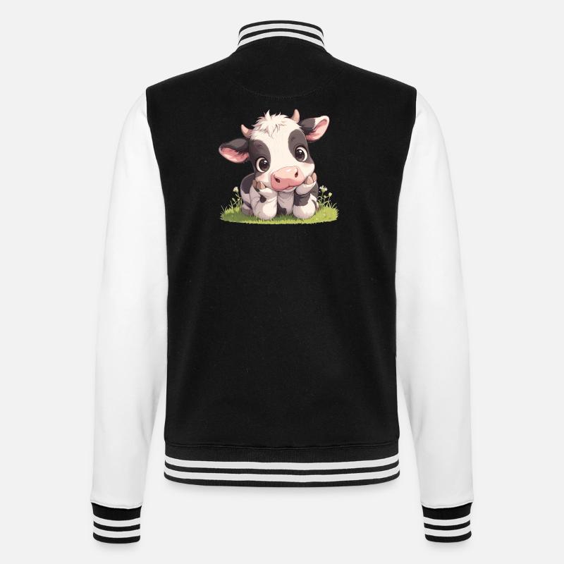 Cows Cow - College Sweat Jacket - black/white
