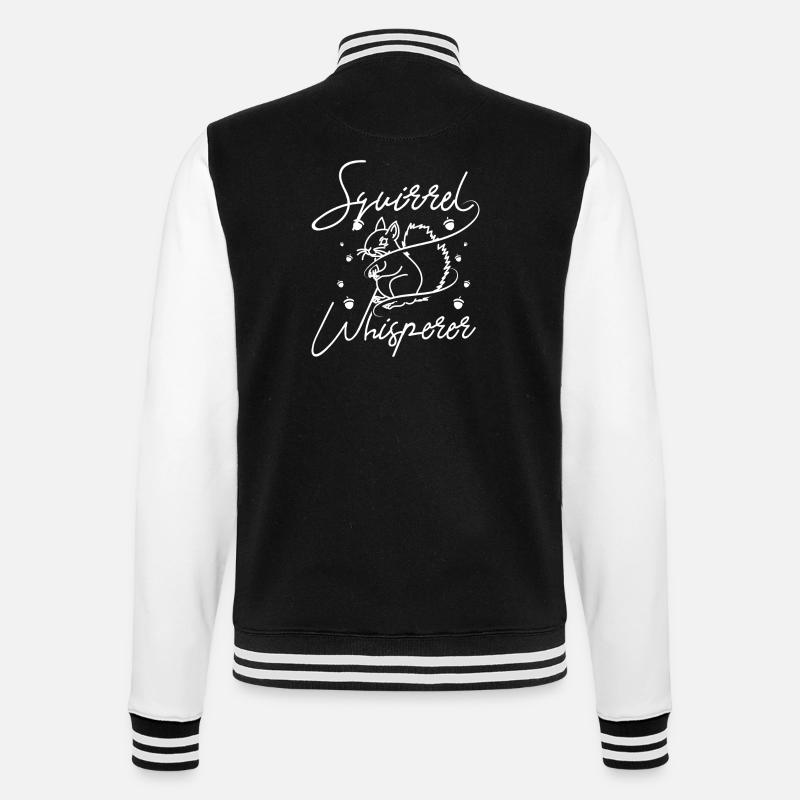 Squirrel whisperer - College Sweat Jacket - black/white