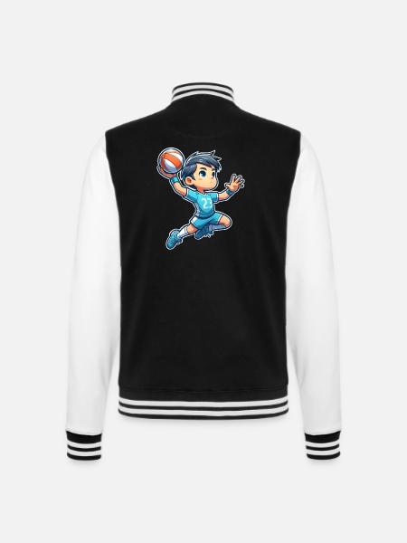 Handball Handballer - College-Sweatjacke - Schwarz/Weiß