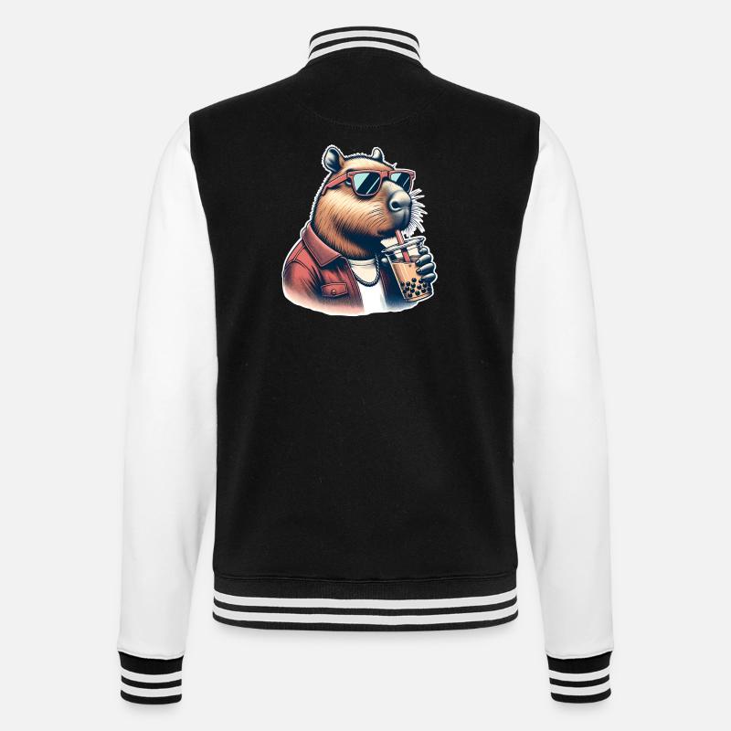 Thé à bulles Capybara - Veste Teddy - noir/blanc