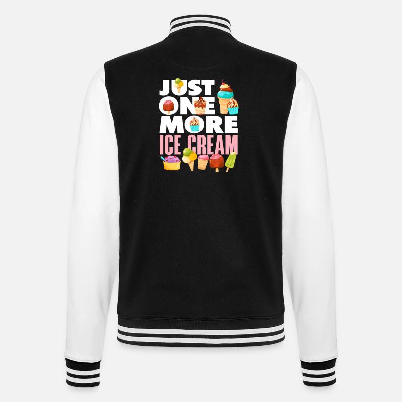 Just an cream lover - College Sweat Jacket - black/white