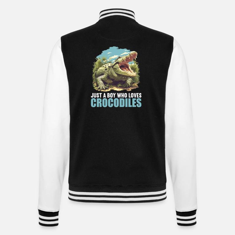 Crocodiles Crocodile - College Sweat Jacket - black/white