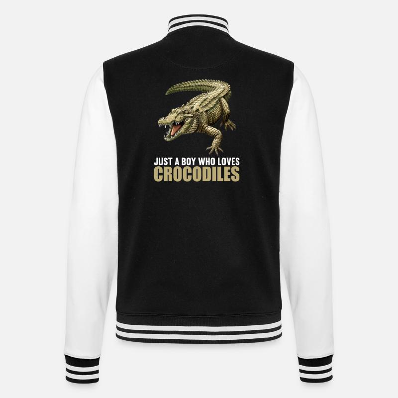 Crocodiles Crocodile - College Sweat Jacket - black/white