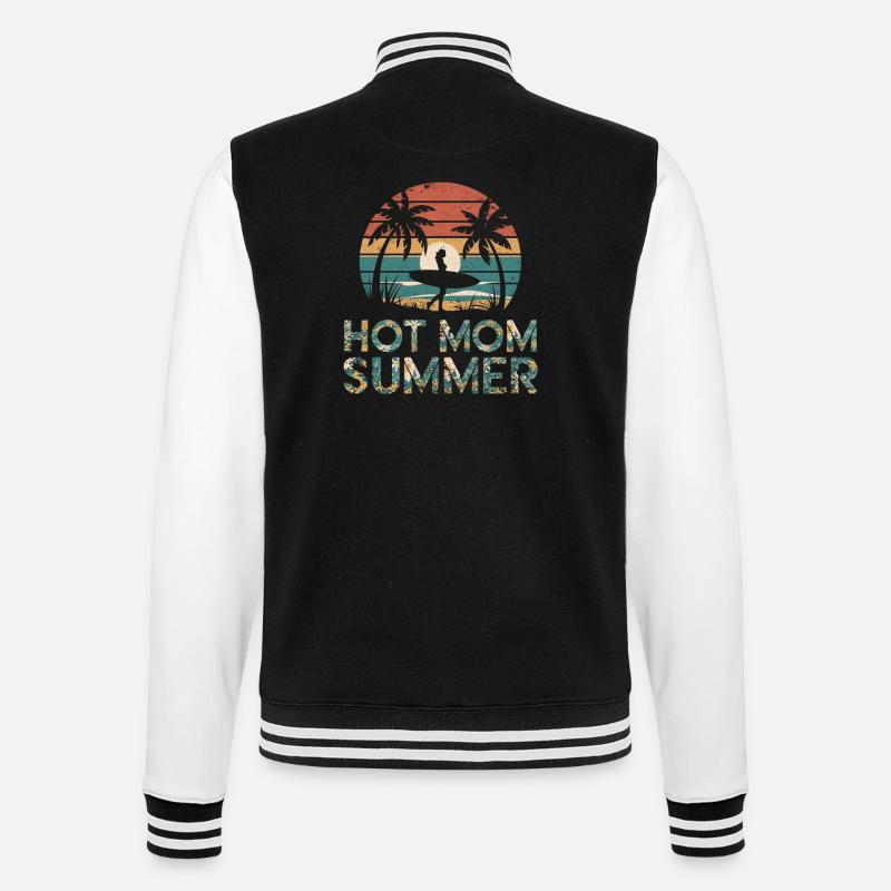 hot mom summer - surf - Veste Teddy - noir/blanc