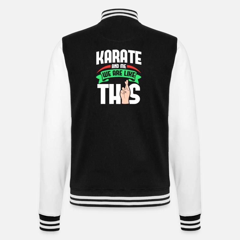 Karate Me Are Like - College Sweat Jacket - black/white