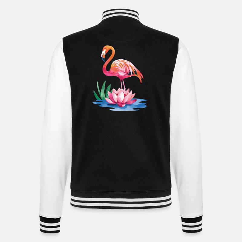 Flamant - Veste Teddy - noir/blanc