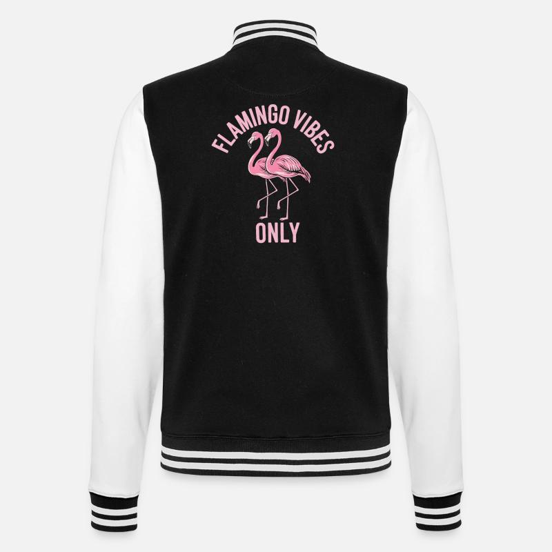 Flamingo - College Sweat Jacket - black/white