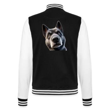 Dog Head 2 - College Sweat Jacket - black/white - Back - Marisol (170cm)