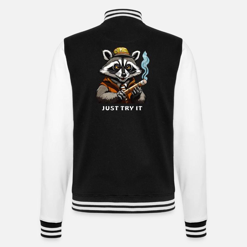 WASCHBÄR JOINT JUST TRY IT - College-Sweatjacke - Schwarz/Weiß