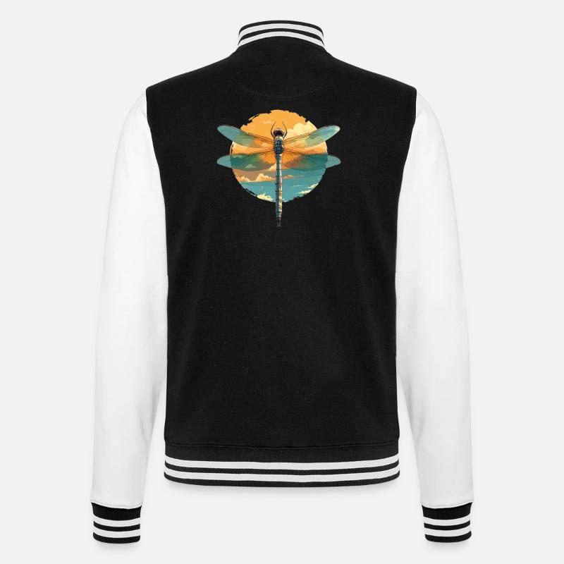 Libellen Libelle - College-Sweatjacke - Schwarz/Weiß
