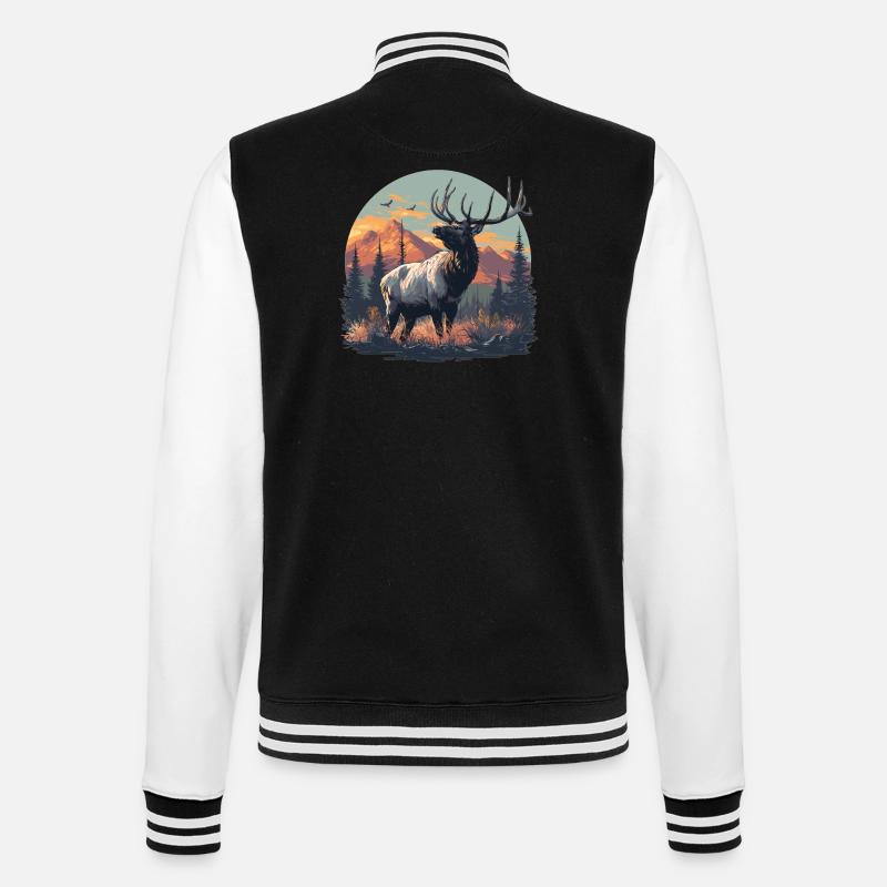 Moose Moose - College Sweat Jacket - black/white