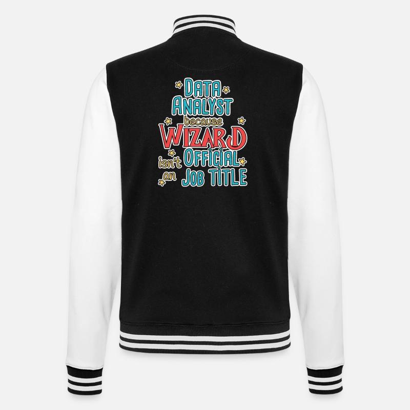 Data Analyst Wizard - College-Sweatjacke - Schwarz/Weiß