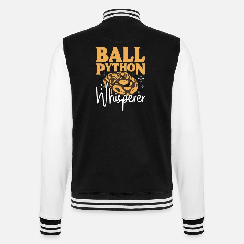 Ball python whisperer - College Sweat Jacket - black/white