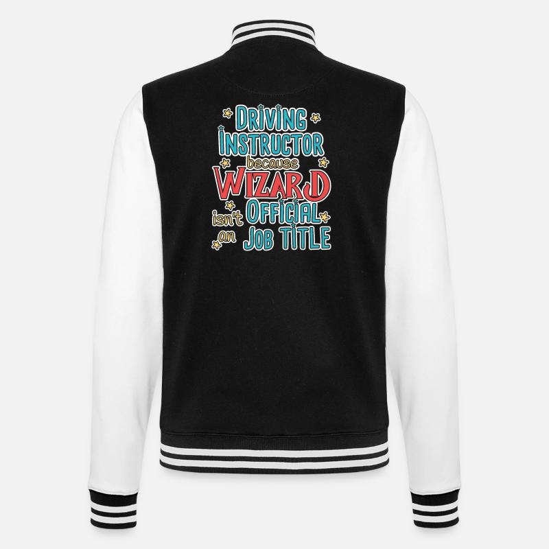 Driving Instructor Wizard Fahrschule - College-Sweatjacke - Schwarz/Weiß