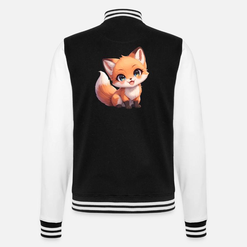 Foxes Fox - College Sweat Jacket - black/white