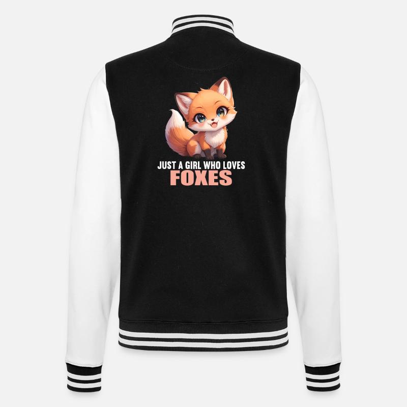 Foxes Fox - College Sweat Jacket - black/white
