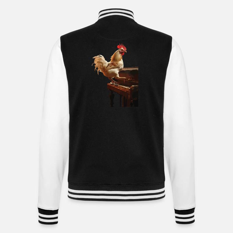 Hahn Klavier - College-Sweatjacke - Schwarz/Weiß