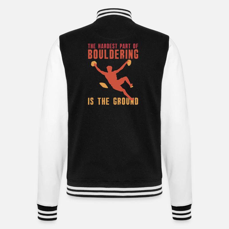 Bouldern Boulderer Boulder - College-Sweatjacke - Schwarz/Weiß