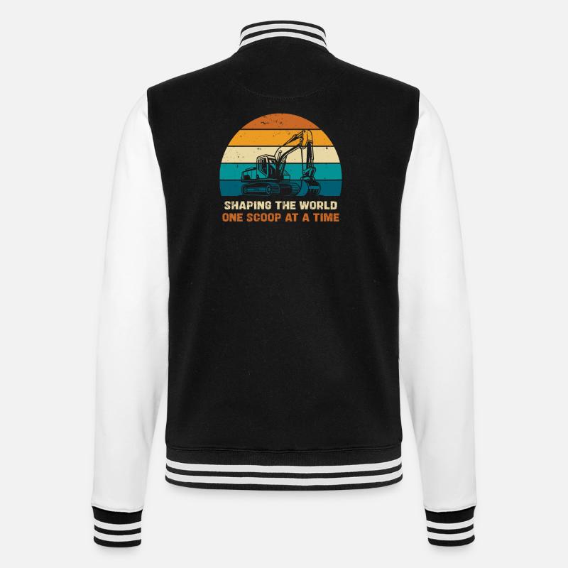 Façonnez le monde avec chaque élévateur d’excavatrice - Veste Teddy - noir/blanc