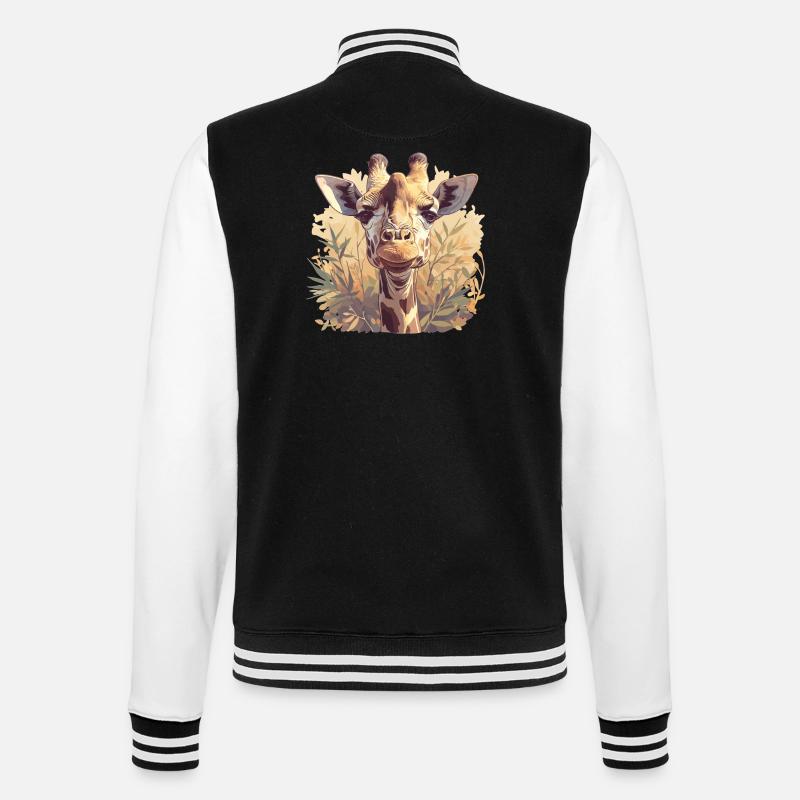 Giraffen Giraffe - College-Sweatjacke - Schwarz/Weiß