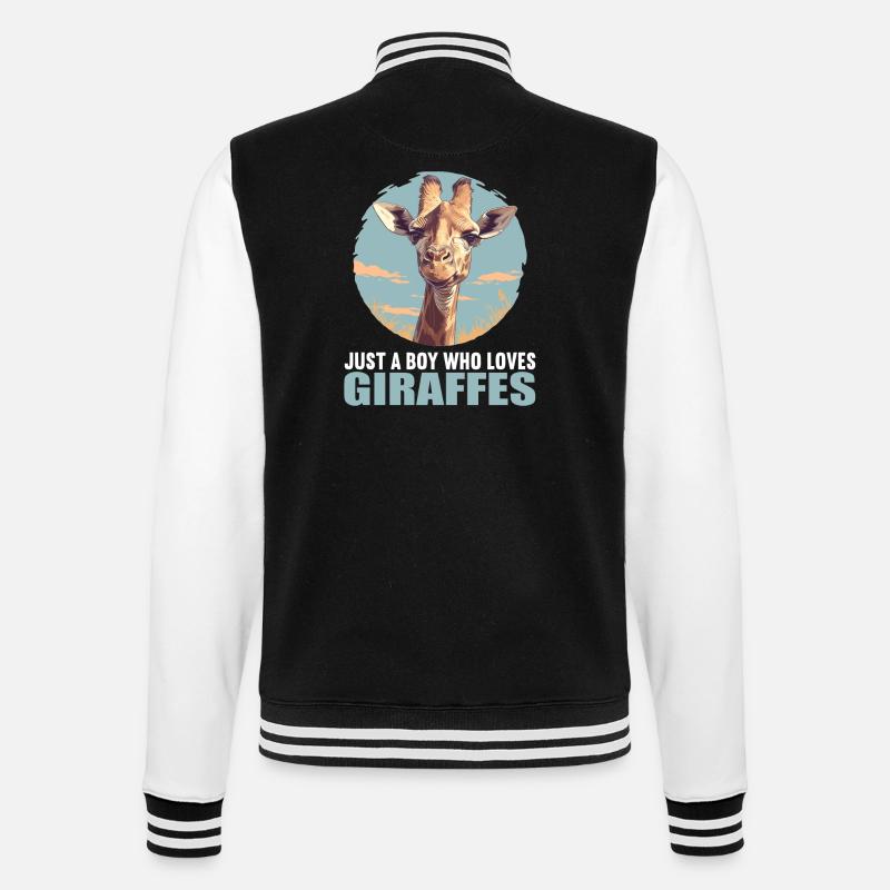 Giraffen Giraffe - College-Sweatjacke - Schwarz/Weiß