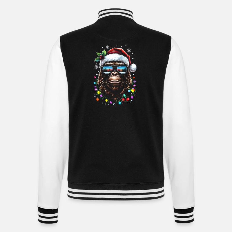 Sasquatch Santa - College-Sweatjacke - Schwarz/Weiß
