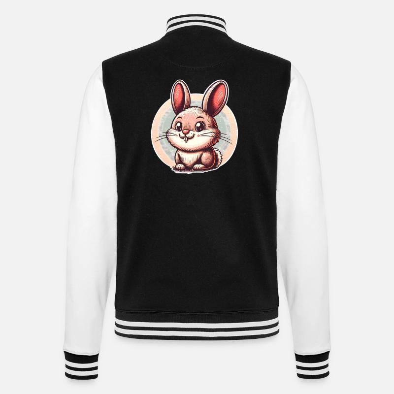 Rabbit Rabbit - College Sweat Jacket - black/white