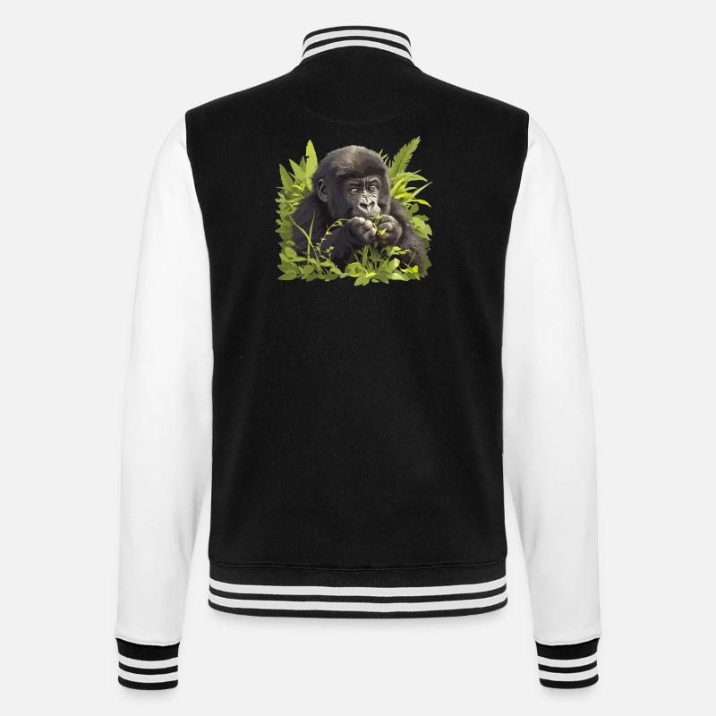 Gorilles Gorilles - Veste Teddy - noir/blanc