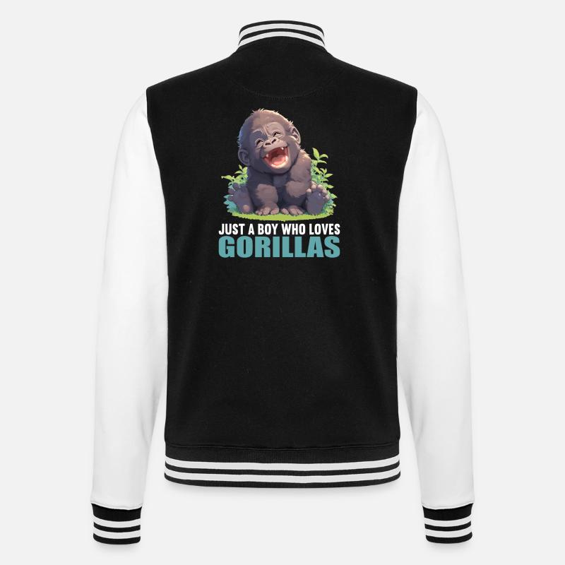 Gorilles Gorilles - Veste Teddy - noir/blanc