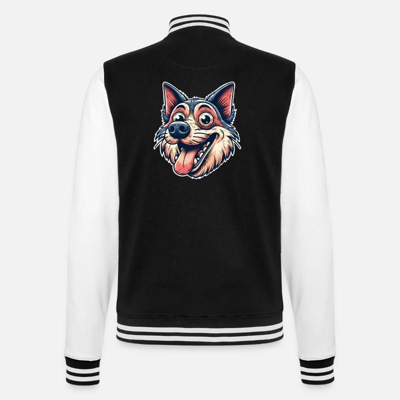 Chien - Veste Teddy - noir/blanc