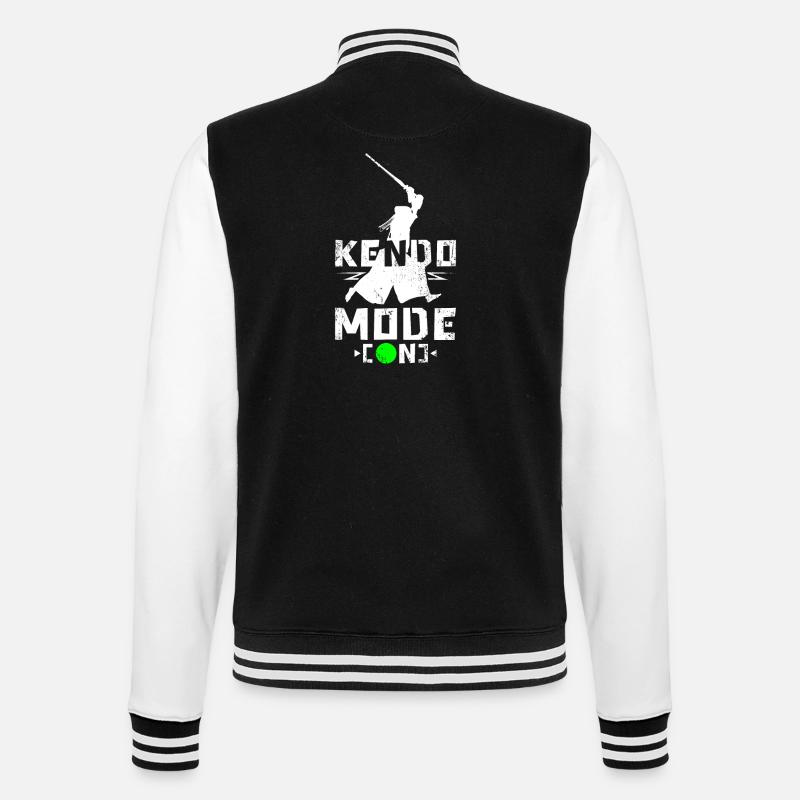Kendo mode on - College-Sweatjacke - Schwarz/Weiß