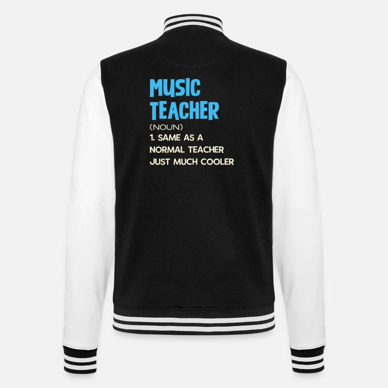 Musiklehrer Definition Cooler Lehrer Idee - College-Sweatjacke - Schwarz/Weiß