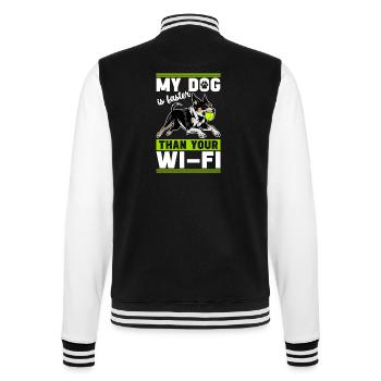 Flyball Dog Sports - College Sweat Jacket - black/white - Back - Marisol (170cm)
