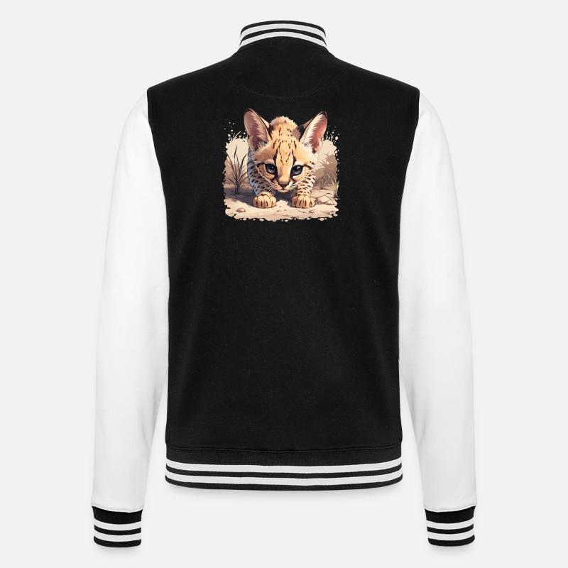 Servale Serval - College Sweat Jacket - black/white