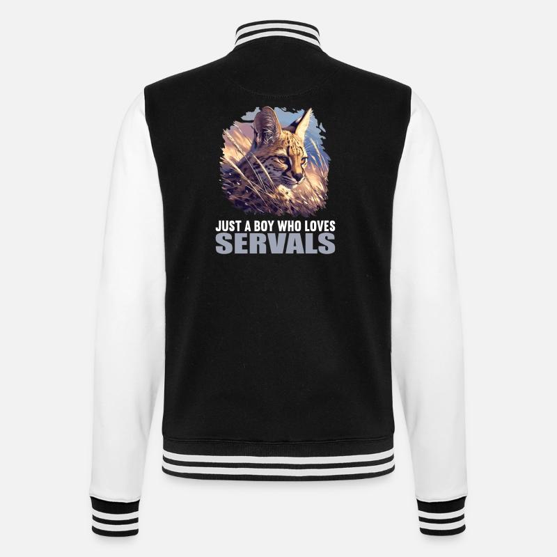 Servale Serval - College Sweat Jacket - black/white