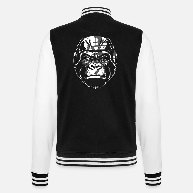 Gorilla Camo Style - College Sweat Jacket - black/white