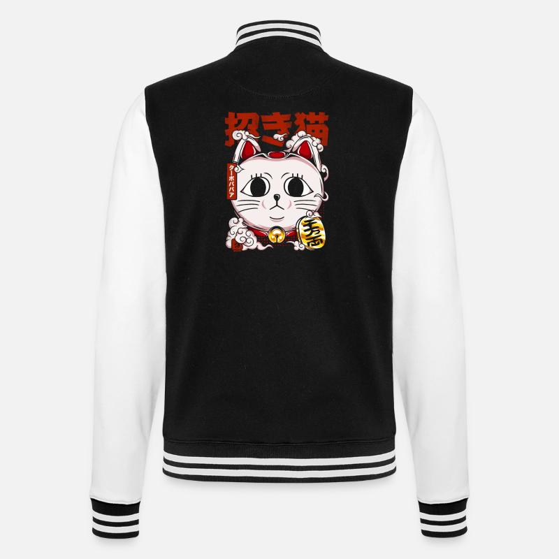 Maneki Neko mémé turbo - Veste Teddy - noir/blanc